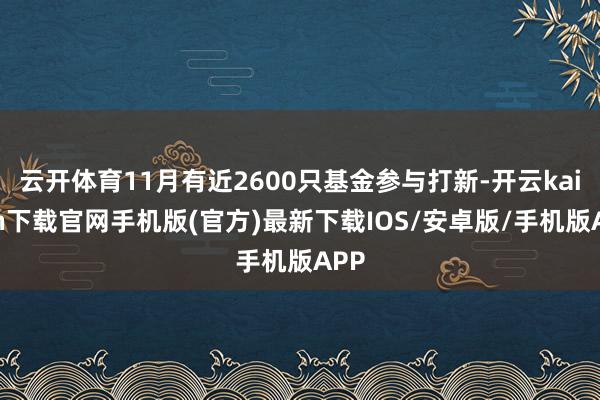 云开体育11月有近2600只基金参与打新-开云kaiyun下载官网手机版(官方)最新下载IOS/安卓版/手机版APP