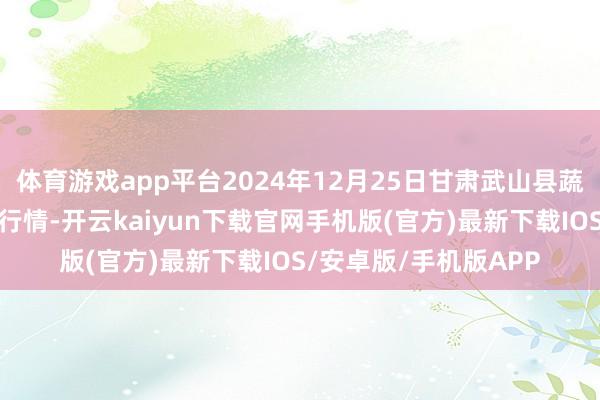 体育游戏app平台2024年12月25日甘肃武山县蔬菜产业发展中心价钱行情-开云kaiyun下载官网手机版(官方)最新下载IOS/安卓版/手机版APP