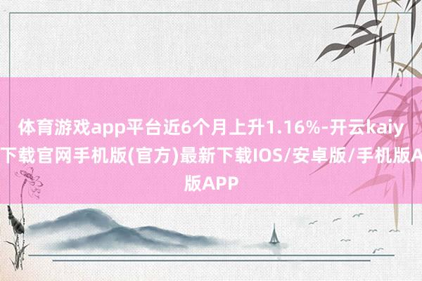 体育游戏app平台近6个月上升1.16%-开云kaiyun下载官网手机版(官方)最新下载IOS/安卓版/手机版APP