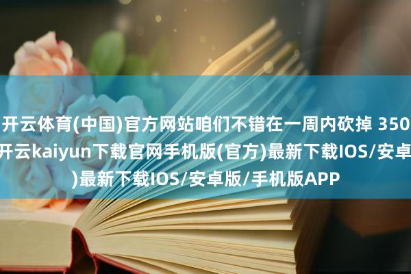 开云体育(中国)官方网站咱们不错在一周内砍掉 3500 亿好意思元-开云kaiyun下载官网手机版(官方)最新下载IOS/安卓版/手机版APP
